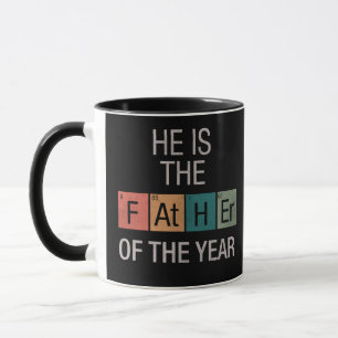 Taza Tabla periódica divertida del padre del año de la 