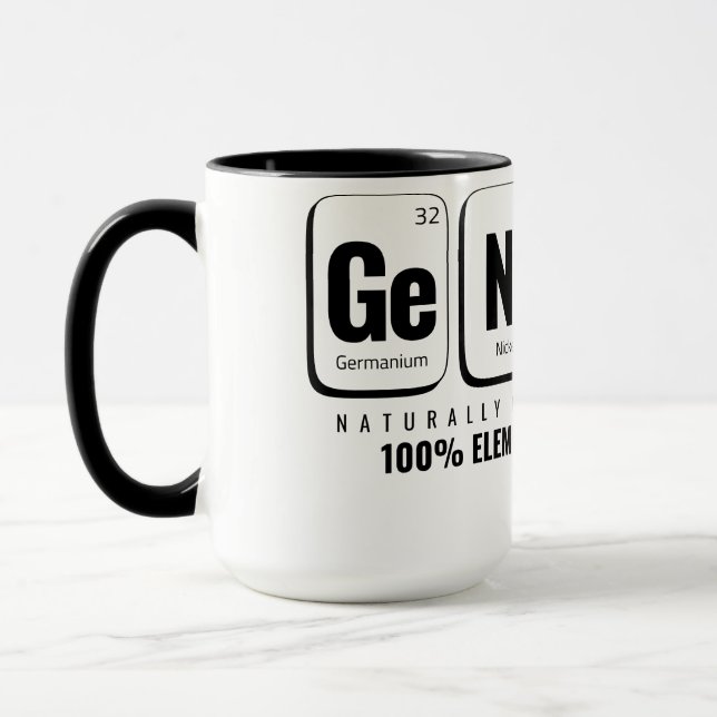 Taza Tabla periódica GENiUS - Diseño científico diverti (Izquierda)