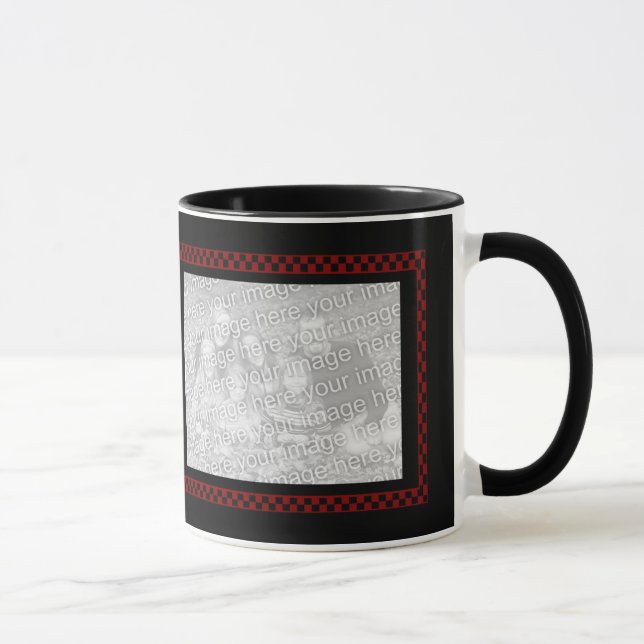 Taza Tablero de damas negro rojo de encargo de las (Derecha)