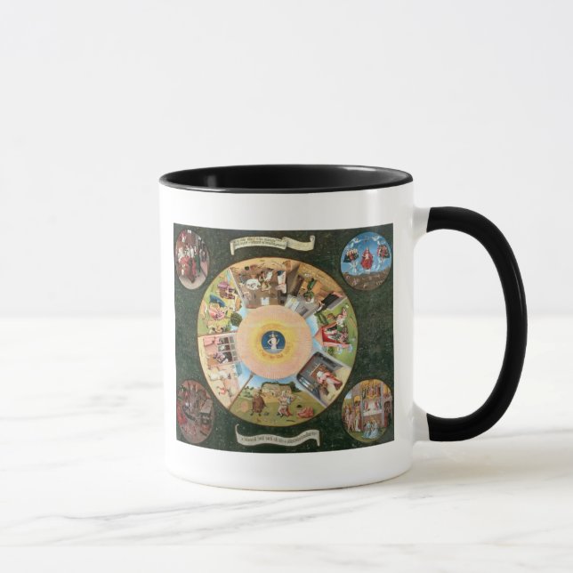 Taza Tablero de la mesa de los siete pecados mortales (Derecha)