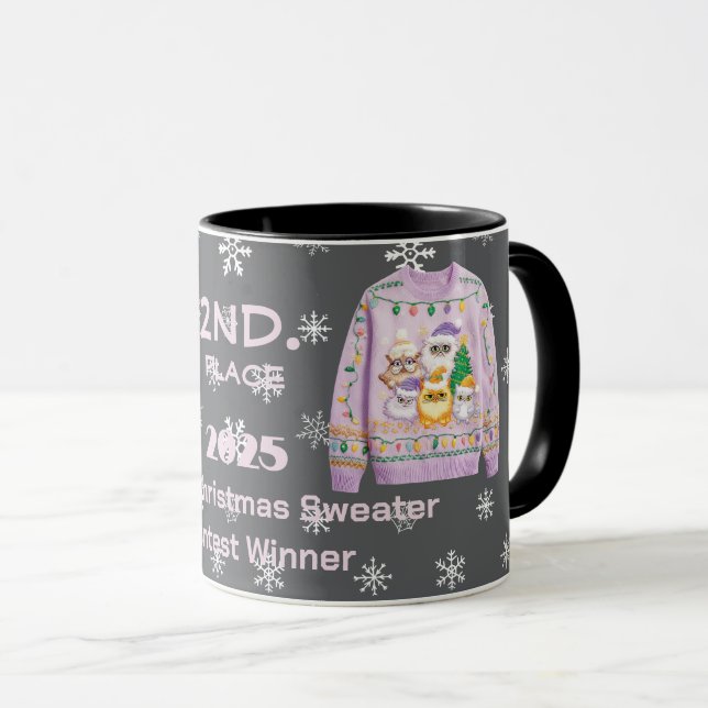 Taza Tacky Christmas Sweater 2nd. Place Contest Winner  (Anverso derecho)