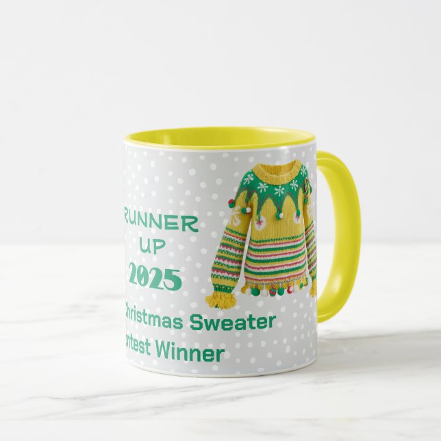 Taza Tacky Christmas Sweater RUNNER UP Contest Winner  (Anverso derecho)