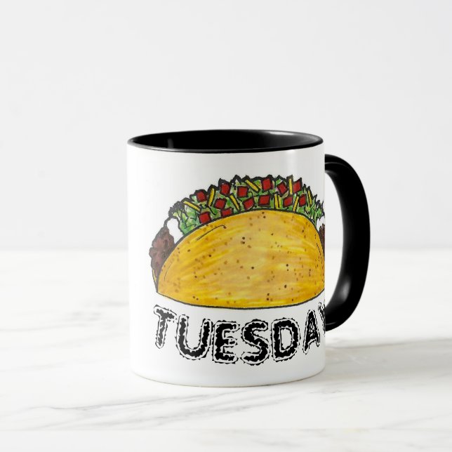 Taza TACO MARTES México Tex Mex Food Tacos Foodie (Anverso derecho)