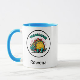 Taza Tacosaurus Triceratops Dibujo Animado Divertido