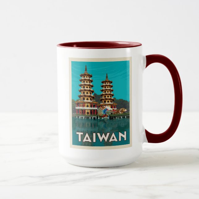 Taza Taiwán | Pagodas Dragón Y Tigre (Derecha)