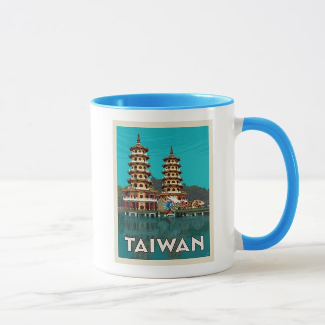 Taza Taiwán | Pagodas Dragón Y Tigre (Derecha)