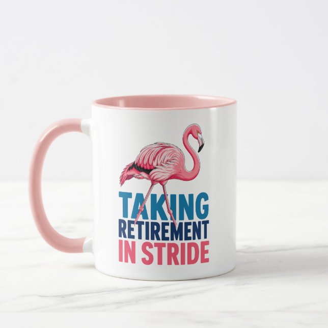 Taza Taking Retirement in Stride Flamingo Beach Theme (Izquierda)