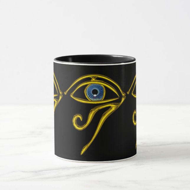 Taza TALISMAN AZUL / HORUS ORO OJO Negro (Centro)