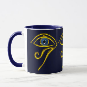 TAZA TALISMAN AZUL / ORO HORUS OJO