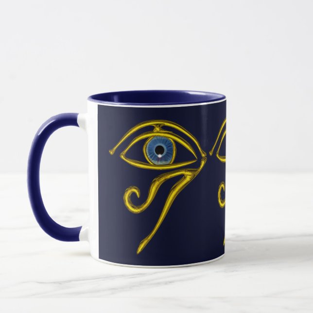 TAZA TALISMAN AZUL / ORO HORUS OJO (Izquierda)