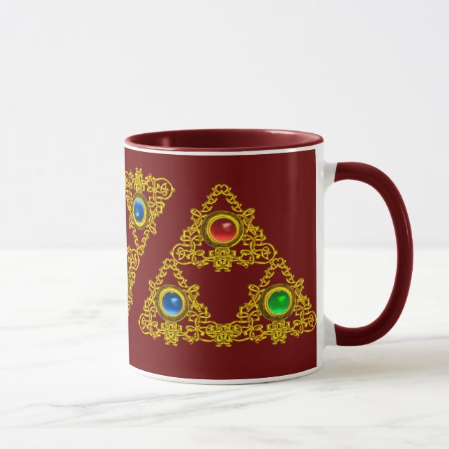 TAZA TALISMAN MAGIC ELFIC/TRIÁNGULO ORO CON GEMSTONES (Derecha)