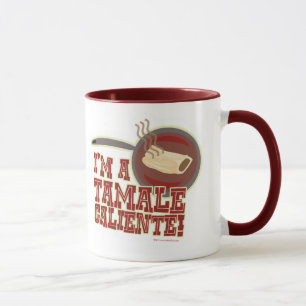 Taza Tamale Caliente Comida Caricatura Humor Lema