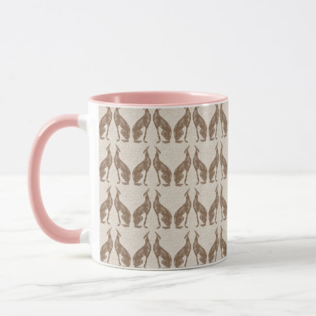 Taza Tan Greyhound Coffee Mug (Izquierda)