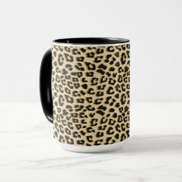 Taza Tan Leopard Print