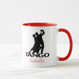 Taza Tango Dancers Ballroom Silhouette Personalizado