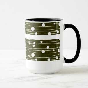Taza Tapa de café del patrón de puntos de Polka blanco