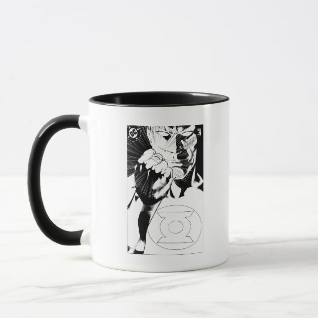 Taza Tapa de cierre de linterna verde, negro y blanco (Izquierda)