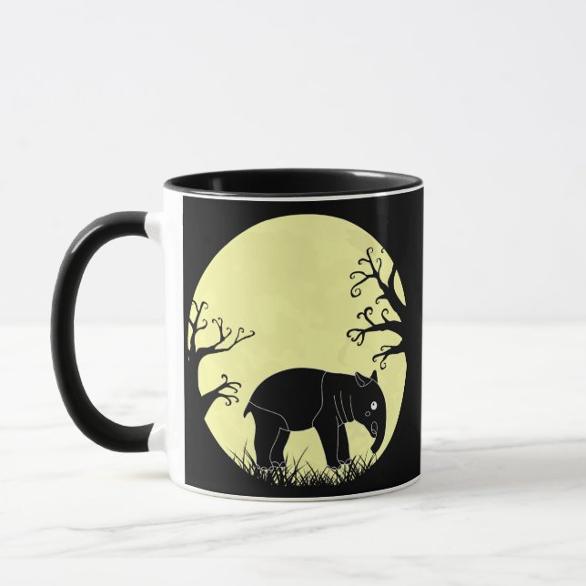 Taza Tapir In Moonlight Wildlife Odd toed Ungulate (Izquierda)