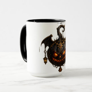 Taza Tapiz de pared de calabaza de Halloween espeluznan