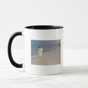 Taza Tarde del verano en la playa meridional de Skagen
