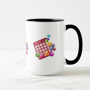 Taza Tarjeta BINGO con bolas BINGO
