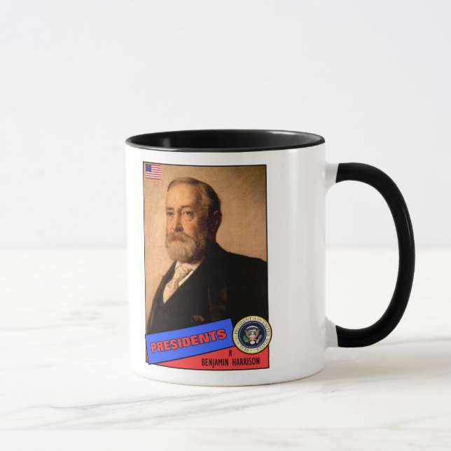Taza Tarjeta de béisbol de Benjamin Harrison (Derecha)
