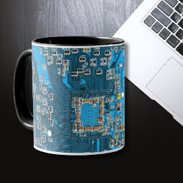 Taza Tarjeta de circuito azul PCB del conjunto del circ