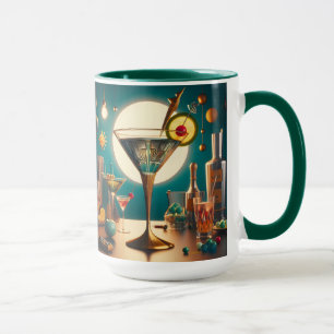 Taza Tarjeta de circuito futurista atómico Martini
