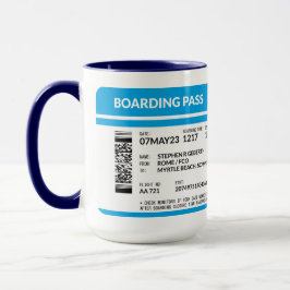 Taza Tarjeta de embarque (azul) SRG