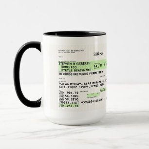 Taza Tarjeta de embarque (retro) SRG
