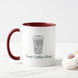 Taza Tarjeta de fidelidad de café simple moderna