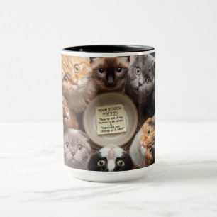 Taza Tarjeta de Navidad con Historial de Búsqueda de Ga