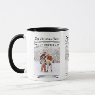 Taza Tarjeta de saludo de Navidades de estilo de periód
