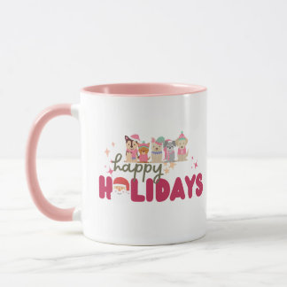 Taza Tarjeta de vacaciones plana de la familia de los p
