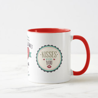 Taza Tarjeta del día de San Valentín feliz