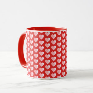 Taza Tarjeta del día de San Valentín rosada del rojo