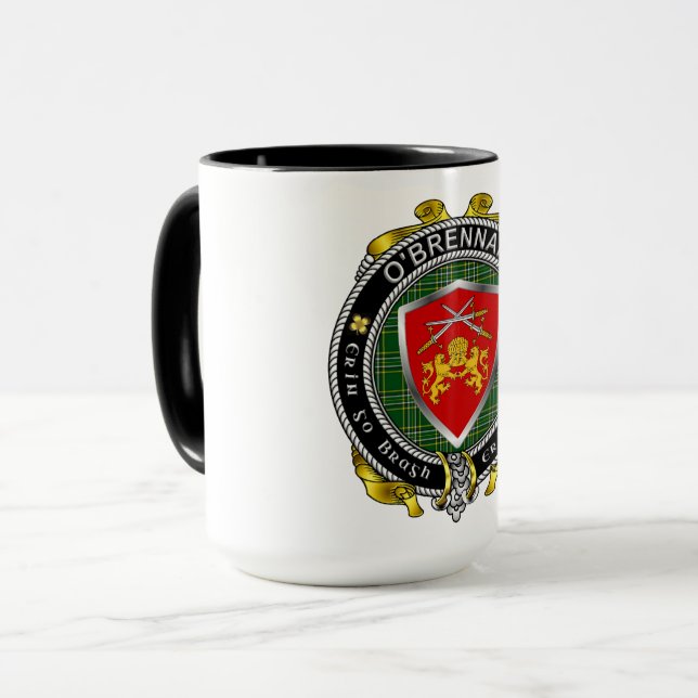Taza Tarjeta Escudo Irlandés O'Brennan (Anverso izquierdo)
