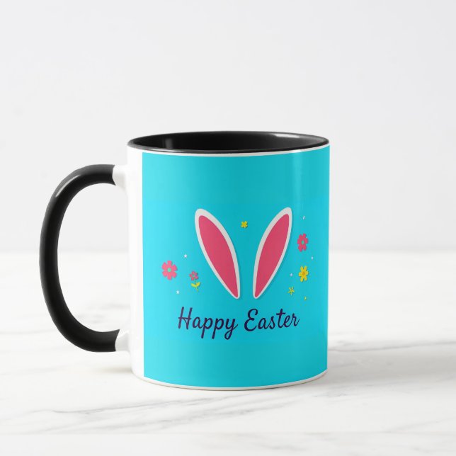 Taza Tarjeta feliz de la celebración de Pascua con las  (Izquierda)