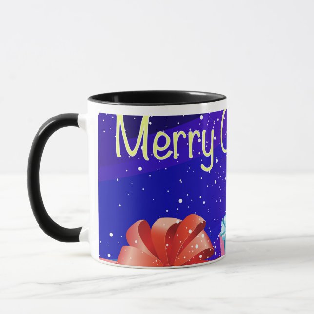 Taza Tarjeta navideña Merry (Izquierda)