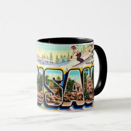 Taza Tarjeta postal de saludo de Wausau Wisconsin