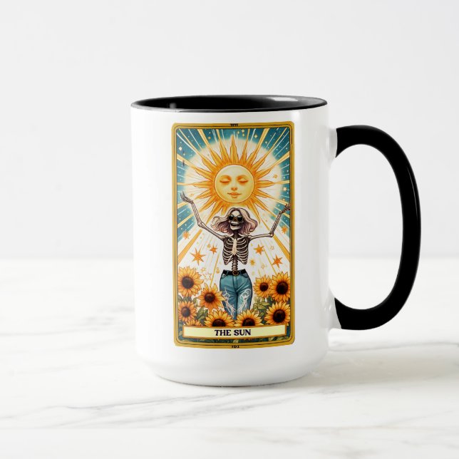 Taza Tarjeta Tarot divertida/El Sol (Derecha)