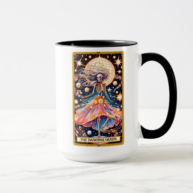 Taza Tarjeta Tarot divertida/Reina bailarina (Derecha)