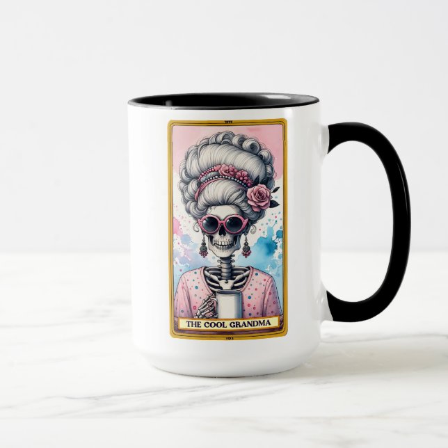 Taza Tarjeta Tarot divertida/sarcástica/Abuela Guay (Derecha)