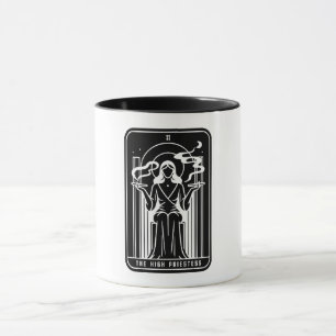 Taza Tarot Alta Sacerdotisa Fumando Marihuana Oculta Fe