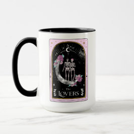 Taza Tarot Card The Aovers Moon Pink Witchen Celestial