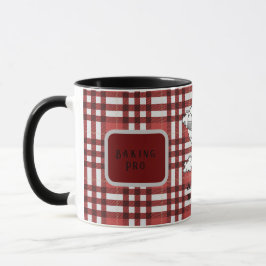 Taza Tartán Mug rojo y blanco alegre