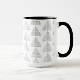 Taza Tartan Triangles Gray