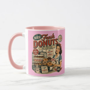 Taza Tartas Caseras NRH & Donas Frescas – Vintage 1950s