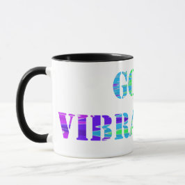 Taza Tasse à café avec inscription GOOD VIBRATIONS