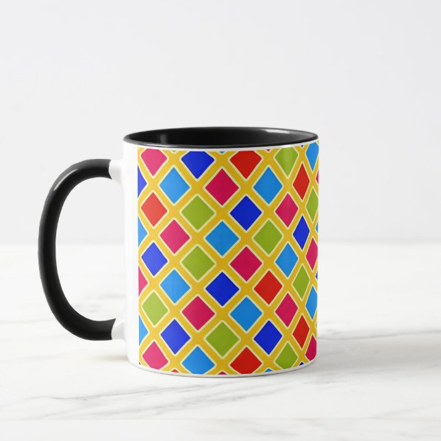 Taza Tasse avec des losanges multicolores (Izquierda)